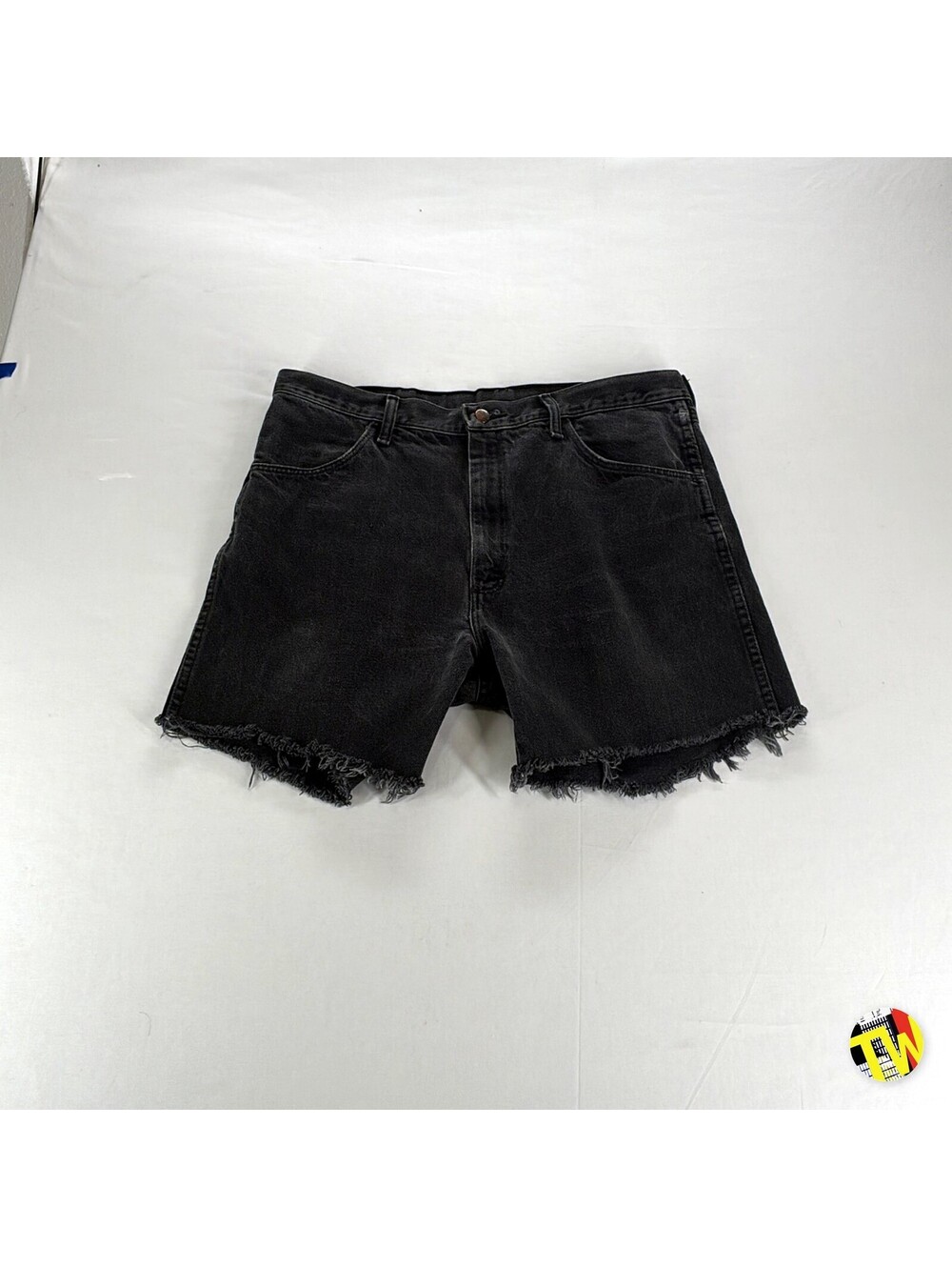 Vintage 80s 90s Rustler Cut Off Jean Shorts Faded Black